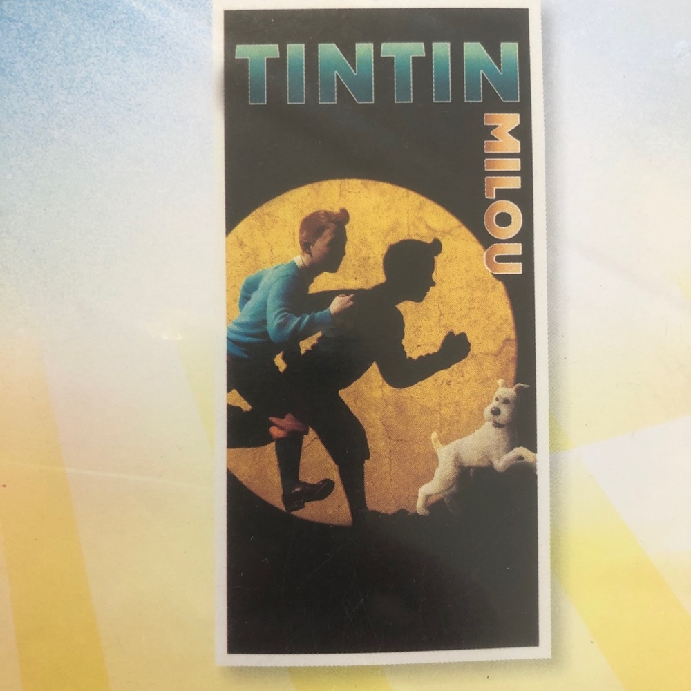 NEW Tintin & Milou Beach Towel Running Night Scene 76 cm x 152 cm 100% Cotton